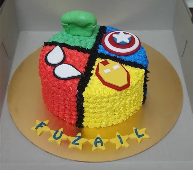Avengers Cake in Cream by Creme Castle