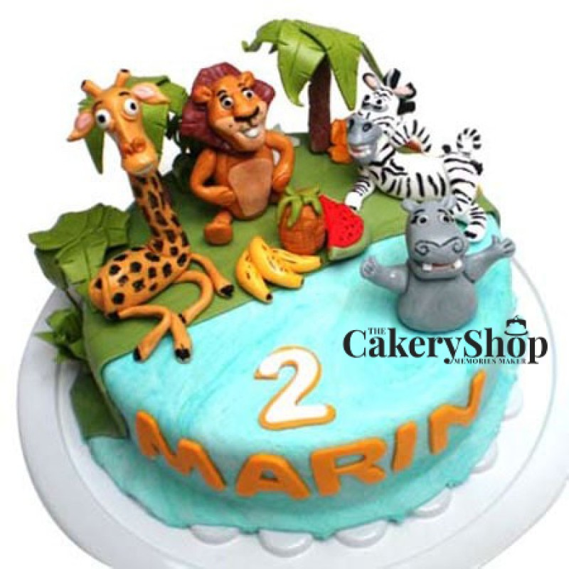 Order Lion Jungle Cake 1 Kg Online at Best Price, Free Delivery|IGP Cakes
