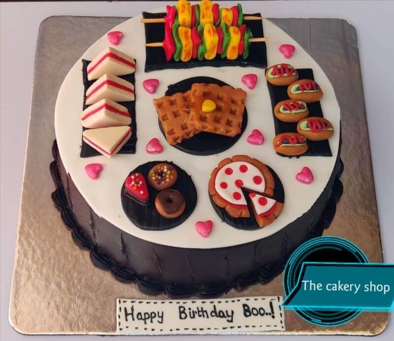 Foodie theme cake...... - Cake Addicts by Vaidehi Shah | Facebook