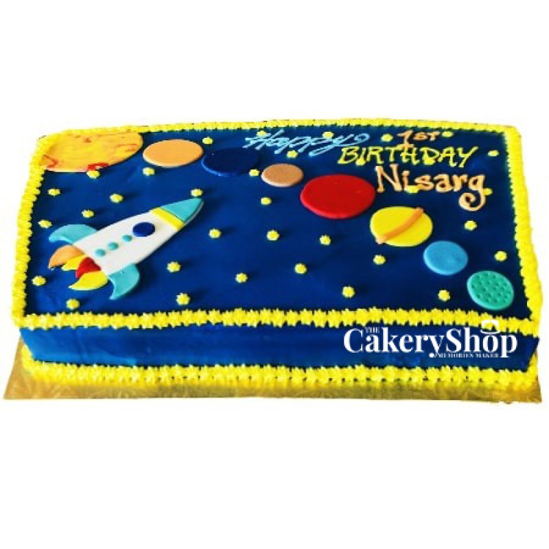 Little Cherry Cake Company - Solar System cake for a girl mad on the planets!  (also a little hint of Hitchhikers Guide to the Galaxy) on the board for  Mike's birthday too! |