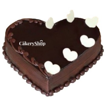Floating Chocolating Heart Cake