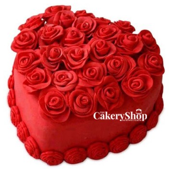 Love Expressive Red Cake