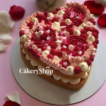 Naked Heart Cake
