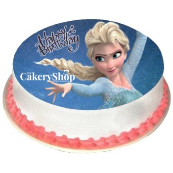 Princess Elsa Photo Cake