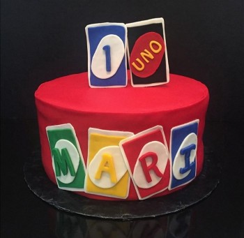 Uno Theme Cake