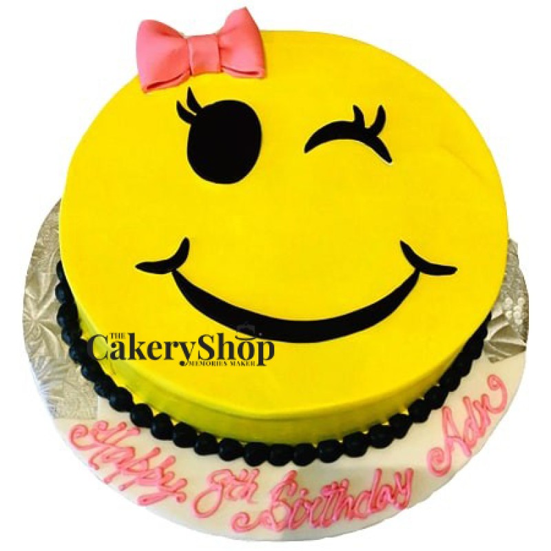 Friendship Day Smiley Fondant Cake by CakeZone | Gift Premium Cakes Online  | Buy Now