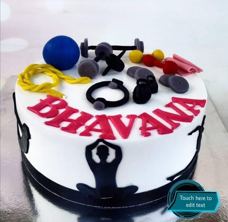 Buy Fitness Fanatic Fondant Cake | Gymholic Theme Cakes - Ivan Bakers